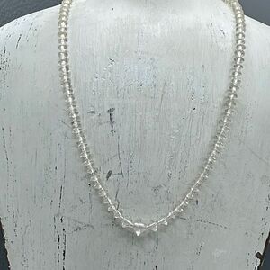 Mid century crystal WRC necklace stamped .